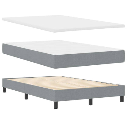 Boxspringbett mit Matratze Hellgrau 120 x 200 cm Stoff