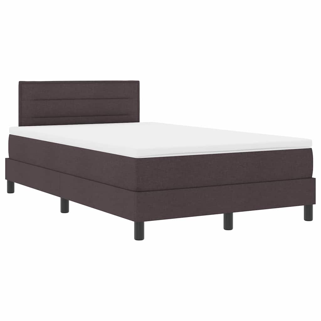 Boxspringbett mit Matratze Dunkelbraun 120 x 200 cm Stoff
