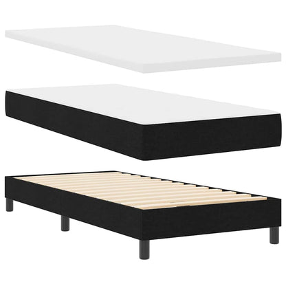 Boxspringbett mit Matratze Schwarz 80 x 200 cm Stoff