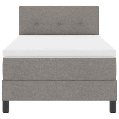 Boxspringbett mit Matratze mit Matratze Taupe 80 x 200 cm Stoff