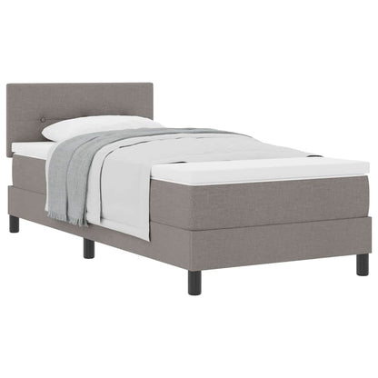 Boxspringbett mit Matratze mit Matratze Taupe 80 x 200 cm Stoff