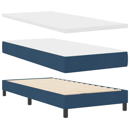 Boxspringbett mit Matratze Dunkelblau 80 x 200 cm Stoff
