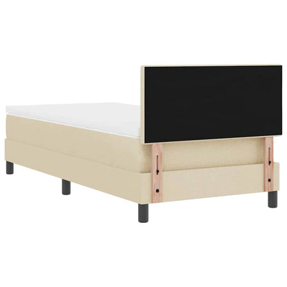 Boxspringbett mit Matratze mit Matratze Creme 90 x 190 cm Stoff
