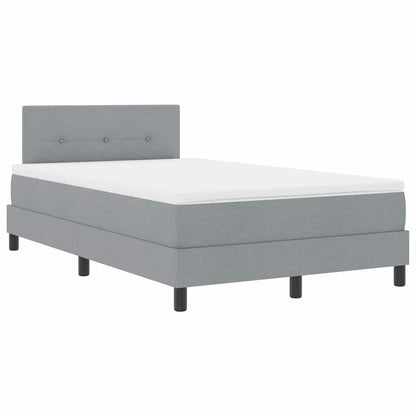 Boxspringbett mit Matratze Hellgrau 120 x 190 cm Stoff