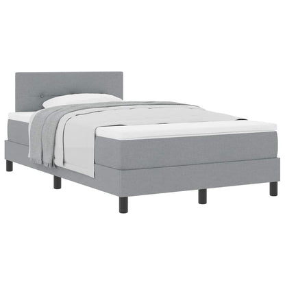 Boxspringbett mit Matratze Hellgrau 120 x 190 cm Stoff