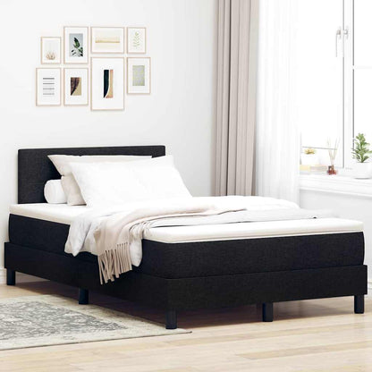 Boxspringbett mit Matratze Schwarz 120 x 190 cm Stoff