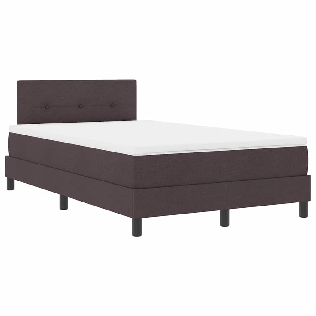 Boxspringbett mit Matratze Dunkelbraun 120 x 190 cm Stoff