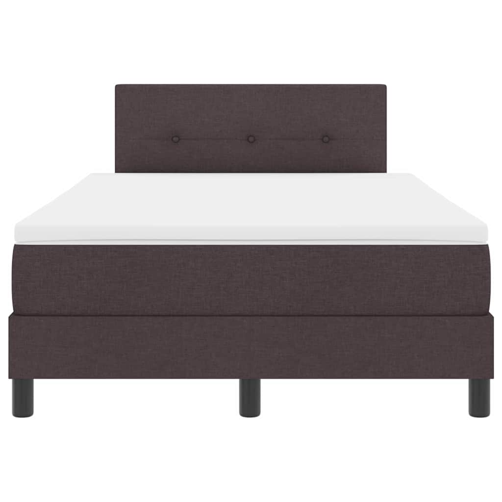 Boxspringbett mit Matratze Dunkelbraun 120 x 190 cm Stoff