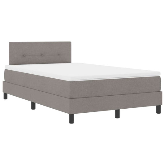 Boxspringbett mit Matratze Taupe 120 x 190 cm Stoff