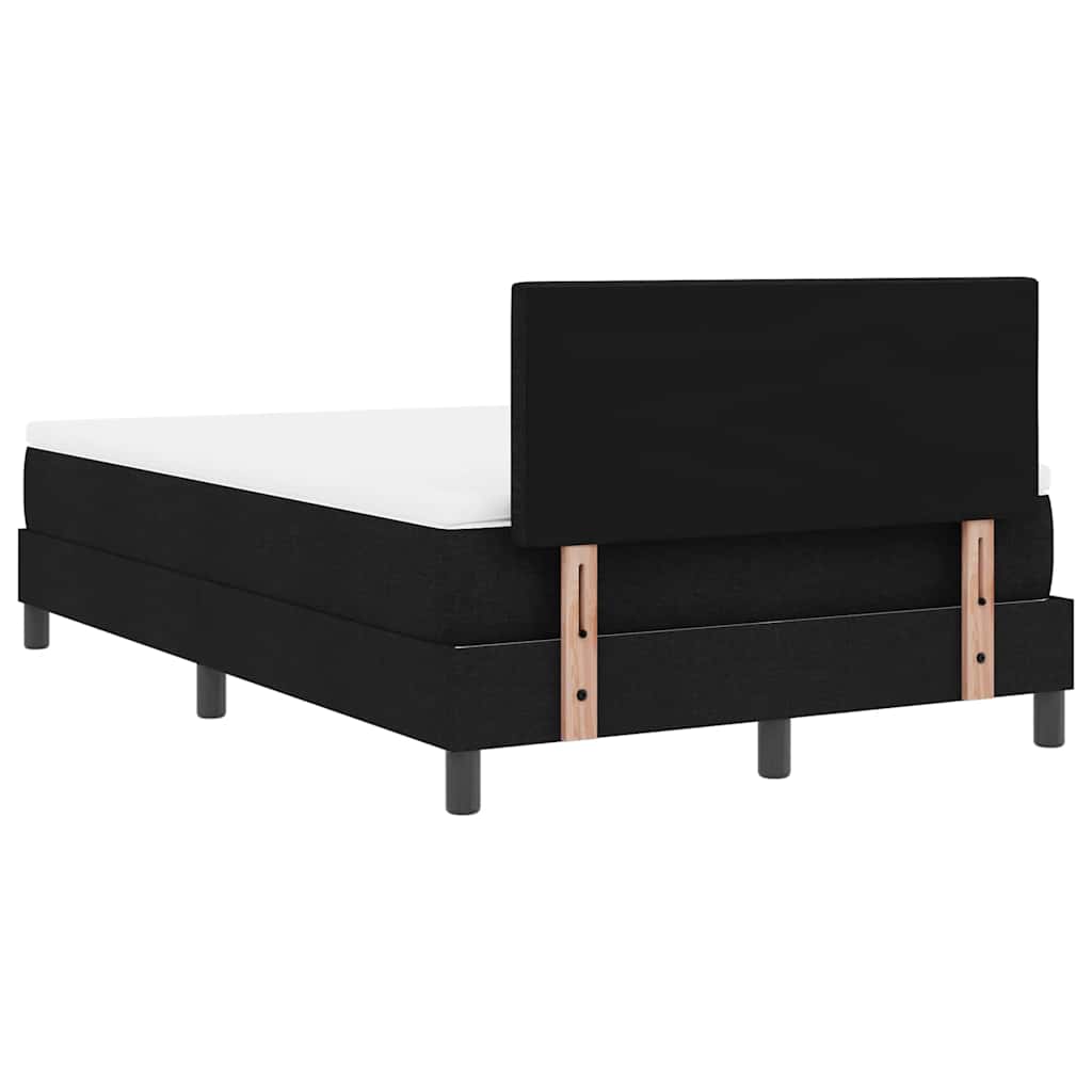Boxspringbett mit Matratze Schwarz 120 x 200 cm Stoff