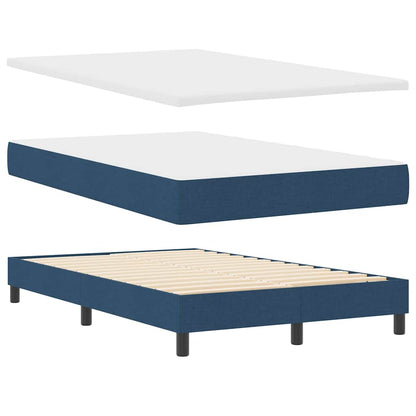 Boxspringbett mit Matratze mit Matratze Blau 120 x 200 cm Stoff
