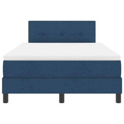 Boxspringbett mit Matratze mit Matratze Blau 120 x 200 cm Stoff