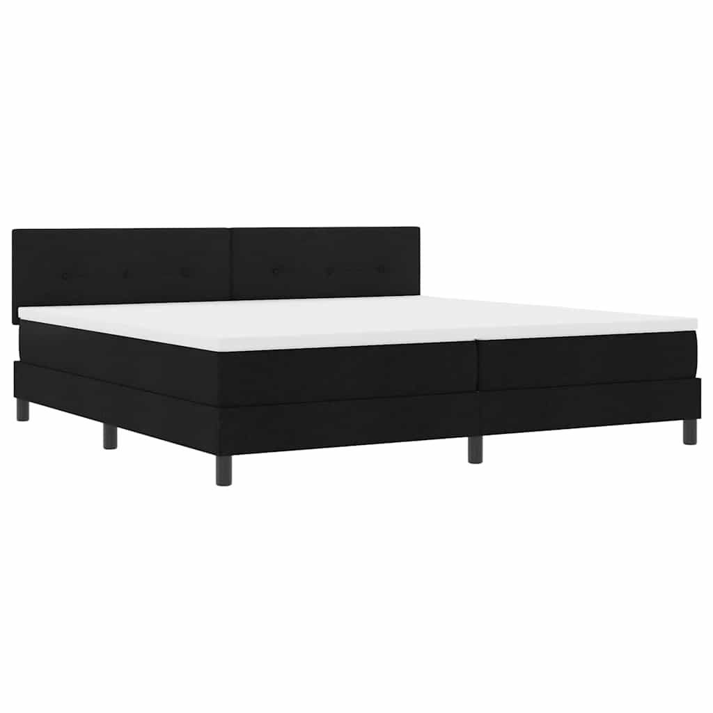 Boxspringbett mit Matratze Schwarz 200 x 200 cm Stoff