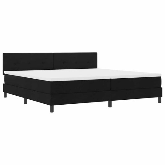 Boxspringbett mit Matratze Schwarz 200 x 200 cm Stoff