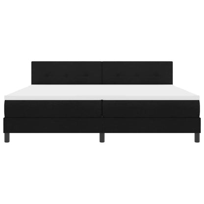 Boxspringbett mit Matratze Schwarz 200 x 200 cm Stoff