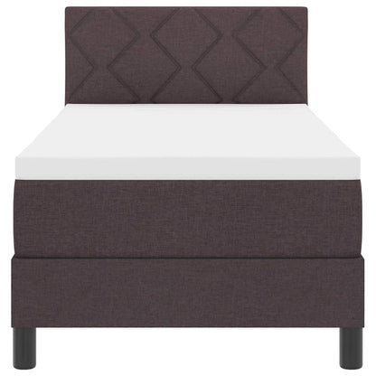 Boxspringbett mit Matratze Dunkelbraun 80 x 200 cm Stoff