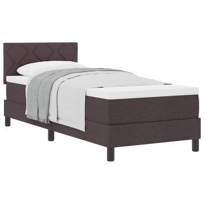 Boxspringbett mit Matratze Dunkelbraun 80 x 200 cm Stoff