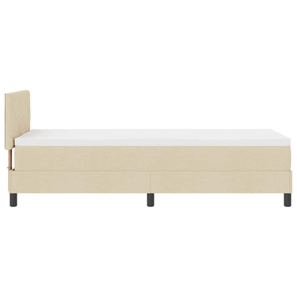 Boxspringbett mit Matratze mit Matratze Creme 80 x 200 cm Stoff