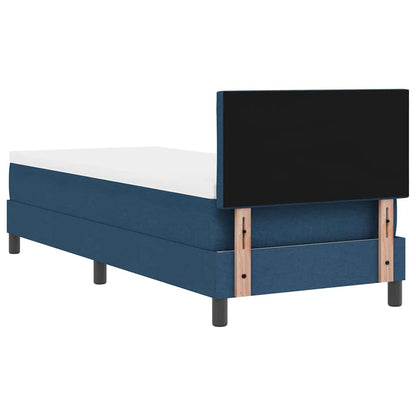 Boxspringbett mit Matratze mit Matratze Blau 80 x 200 cm Stoff