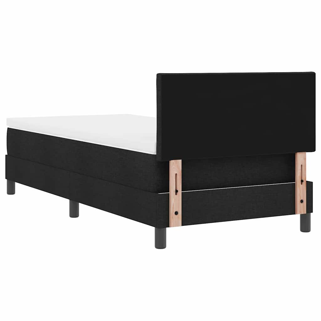 Boxspringbett mit Matratze Schwarz 100 x 200 cm Stoff