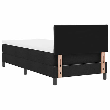 Boxspringbett mit Matratze Schwarz 100 x 200 cm Stoff