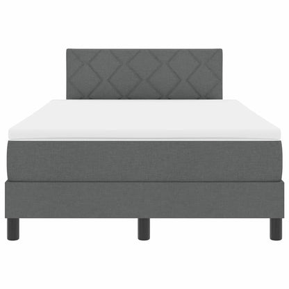 Boxspringbett mit Matratze Dunkelgrau 120 x 190 cm Stoff