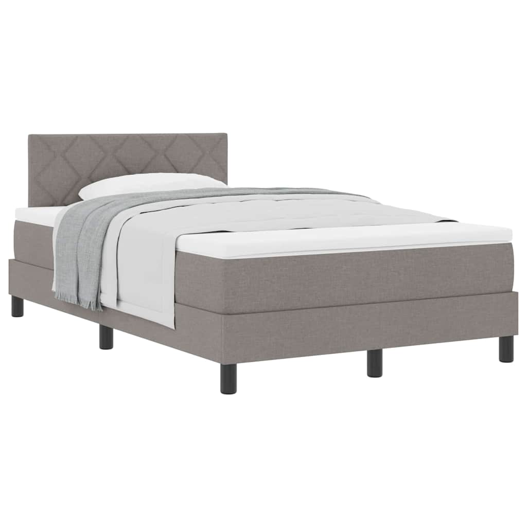 Boxspringbett mit Matratze Taupe 120 x 190 cm Stoff