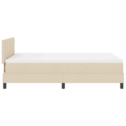 Boxspringbett mit Matratze Creme 120 x 190 cm Stoff