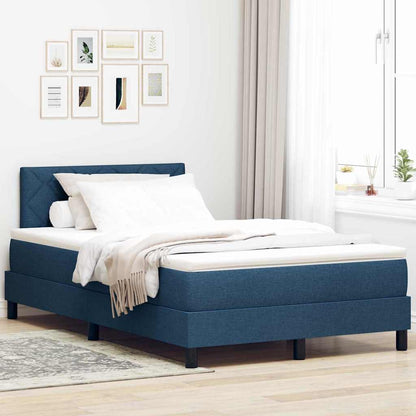Boxspringbett mit Matratze mit Matratze Blau 120 x 190 cm Stoff