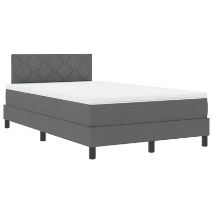 Boxspringbett mit Matratze Dunkelgrau 120 x 200 cm Stoff