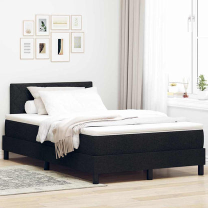 Boxspringbett mit Matratze Schwarz 120 x 200 cm Stoff