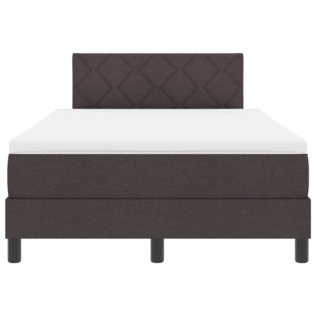 Boxspringbett mit Matratze Dunkelbraun 120 x 200 cm Stoff