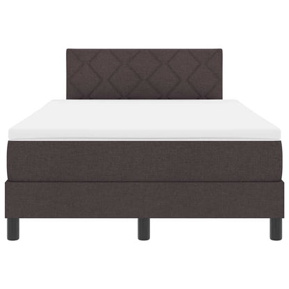 Boxspringbett mit Matratze Dunkelbraun 120 x 200 cm Stoff