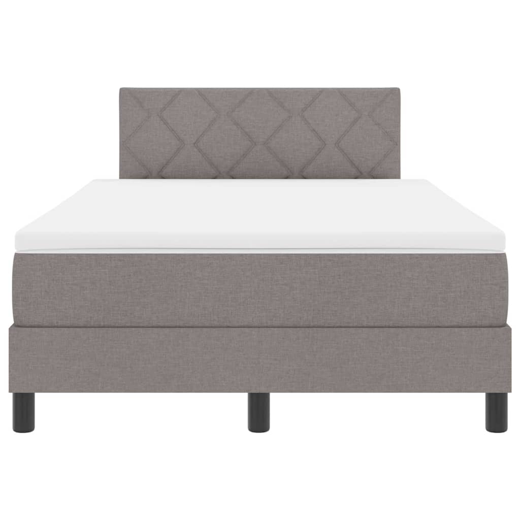 Boxspringbett mit Matratze Taupe 120 x 200 cm Stoff