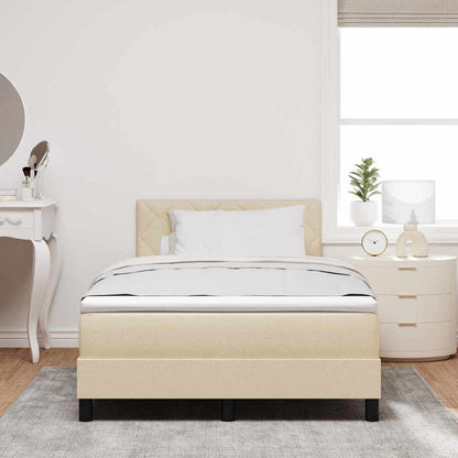 Boxspringbett mit Matratze Creme 120 x 200 cm Stoff