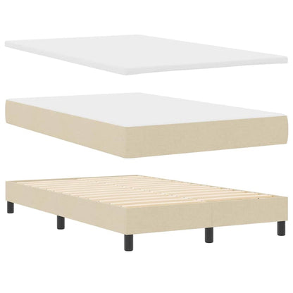 Boxspringbett mit Matratze Creme 120 x 200 cm Stoff