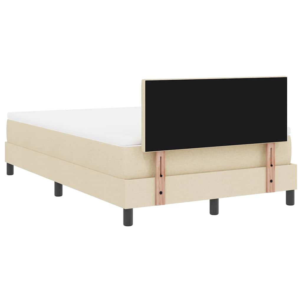 Boxspringbett mit Matratze Creme 120 x 200 cm Stoff