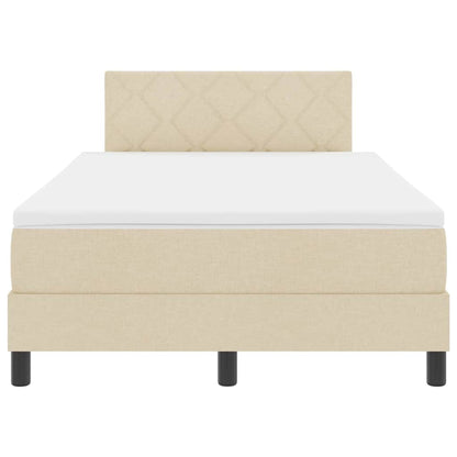 Boxspringbett mit Matratze Creme 120 x 200 cm Stoff