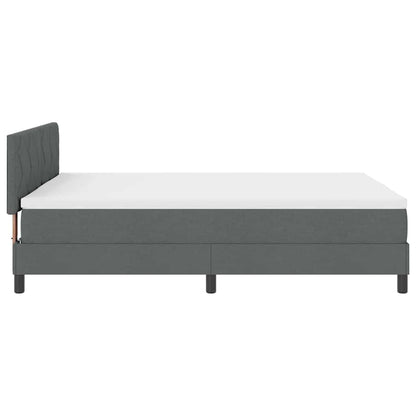 Boxspringbett mit Matratze Dunkelgrau 140 x 200 cm Stoff