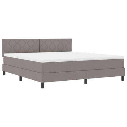 Boxspringbett mit Matratze Taupe 180 x 200 cm Stoff