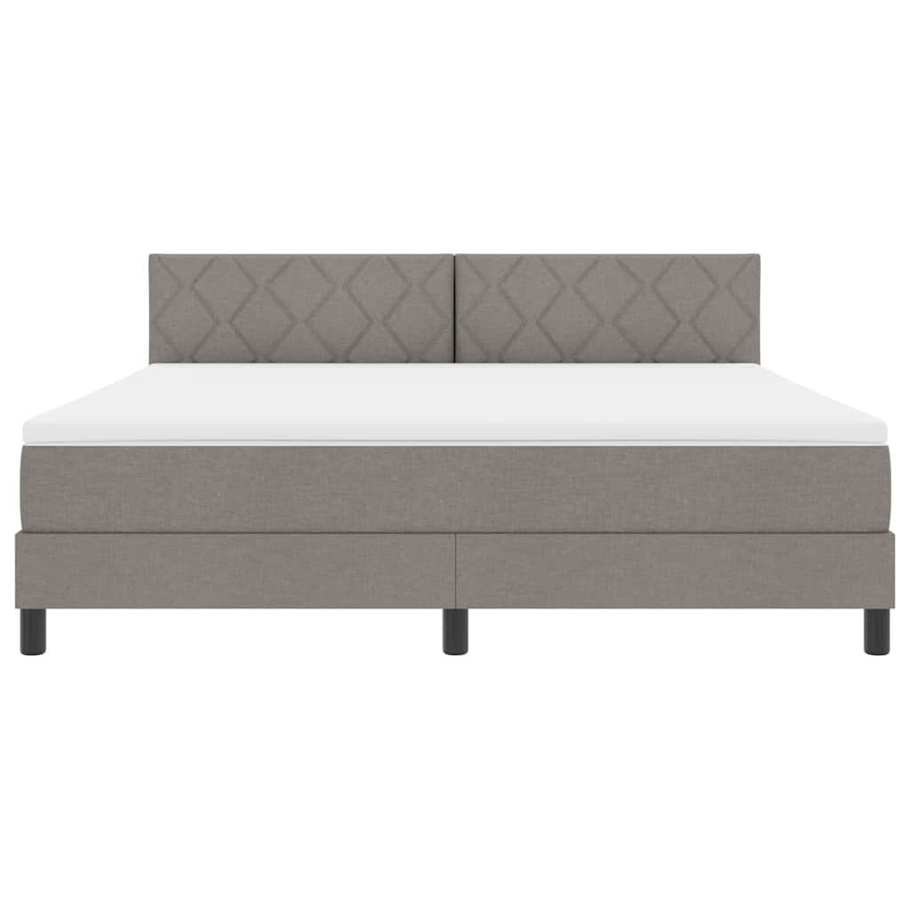 Boxspringbett mit Matratze Taupe 180 x 200 cm Stoff