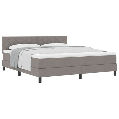 Boxspringbett mit Matratze Taupe 180 x 200 cm Stoff