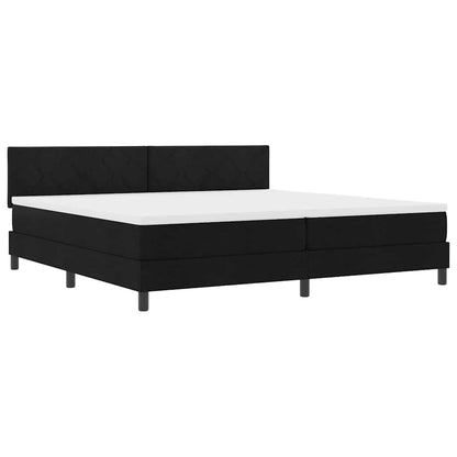 Boxspringbett mit Matratze Schwarz 200 x 200 cm Stoff
