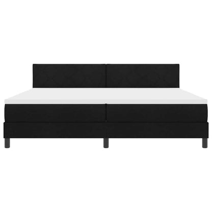 Boxspringbett mit Matratze Schwarz 200 x 200 cm Stoff