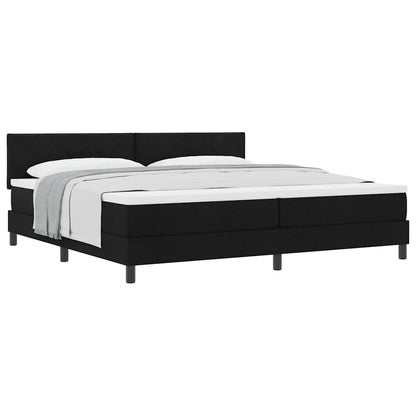 Boxspringbett mit Matratze Schwarz 200 x 200 cm Stoff