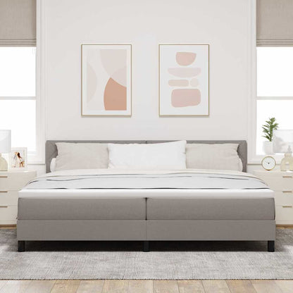 Boxspringbett mit Matratze Taupe 200 x 200 cm Stoff