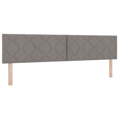 Boxspringbett mit Matratze Taupe 200 x 200 cm Stoff