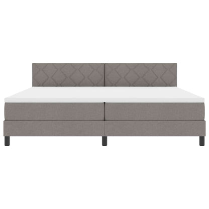 Boxspringbett mit Matratze Taupe 200 x 200 cm Stoff