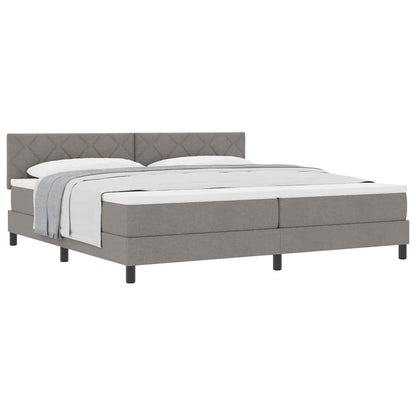 Boxspringbett mit Matratze Taupe 200 x 200 cm Stoff
