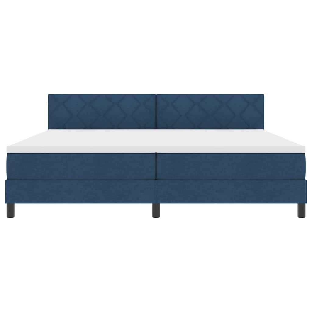 Boxspringbett mit Matratze mit Matratze Blau 200 x 200 cm Stoff